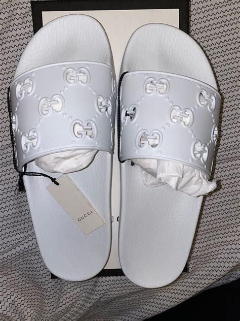 white slides gucci|gucci slides white cheap.